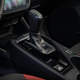 The CVT transmission shift lever of a 2024 Subaru Impreza.